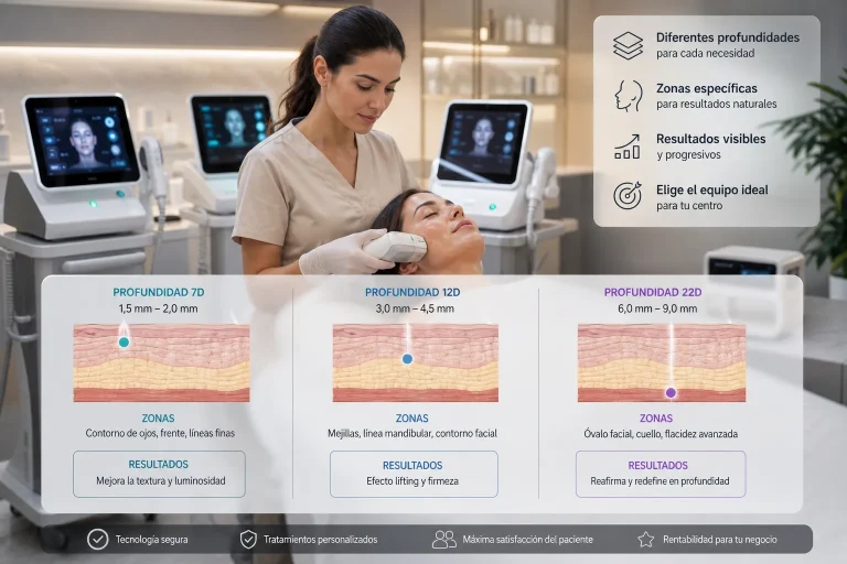 Diferencias entre HIFU 7D, 12D y 22D: Guía Completa
